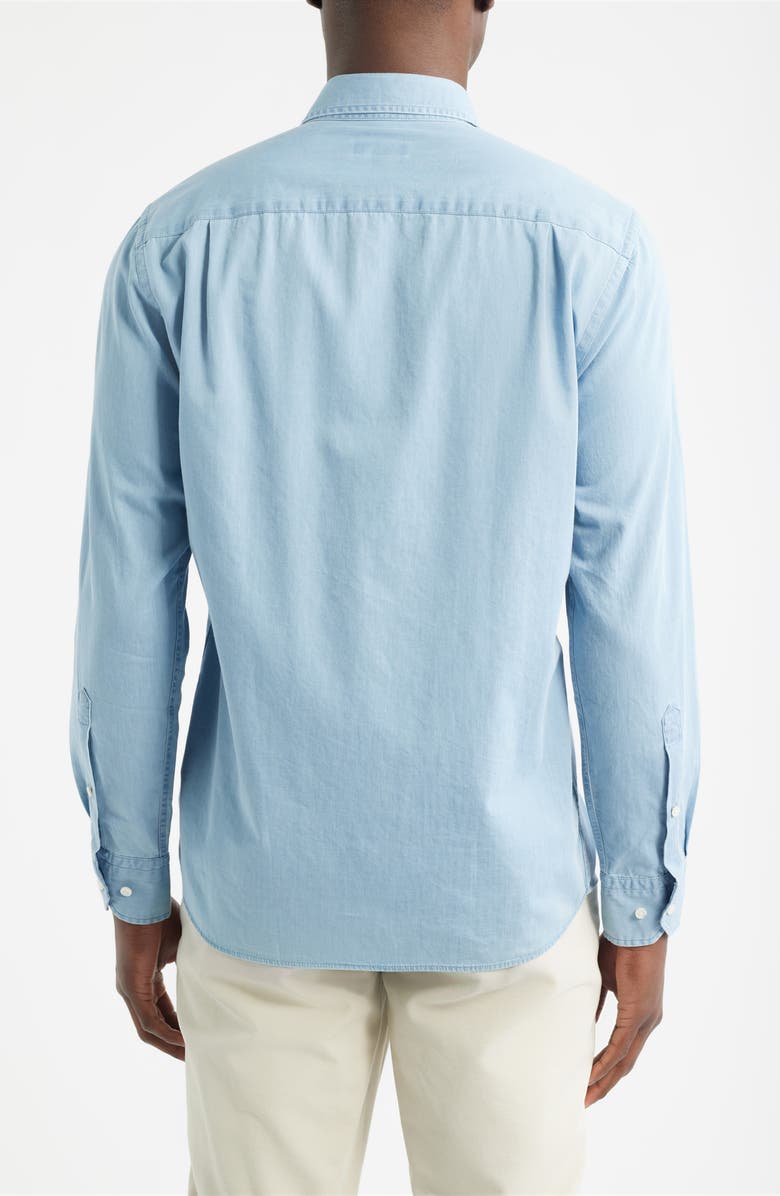 Peter Millar Crown Crafted Elio Cotton Button-Up Shirt, Alternate, color, Light Indigo