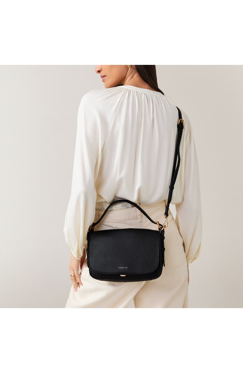 Radley Grafton Street Small Flapover Crossbody Bag, Alternate, color, Black