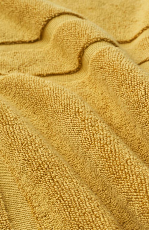 Christy Brixton Textured Soft Cotton Bath Mat In Yellow