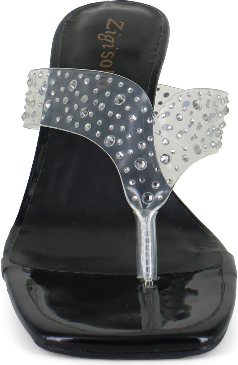 ZIGISOHO Scarlette Rhinestone Sandal, Alternate, color, Black Faux