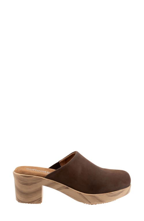 Softwalk ® Felida Platform Mule In Brown Oily