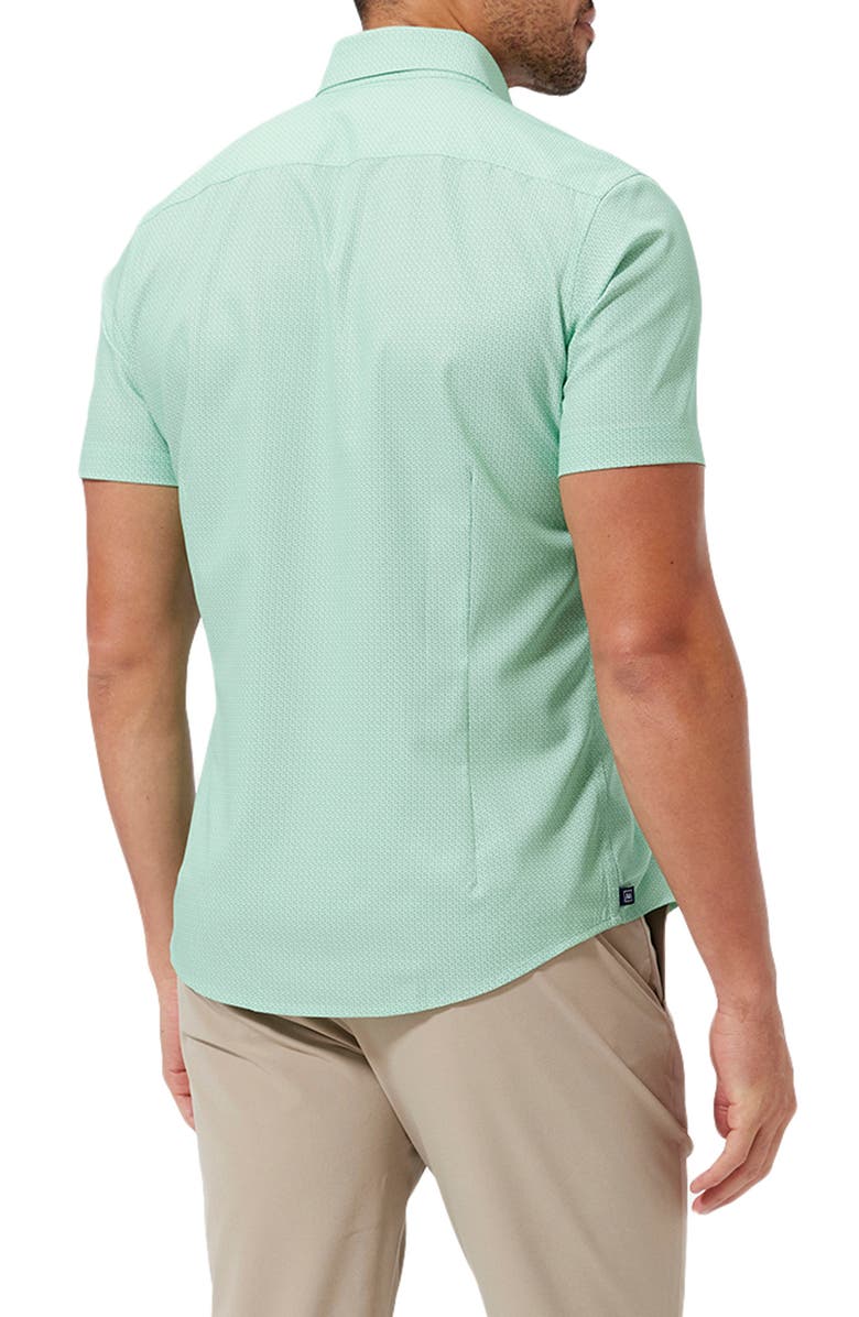 Mizzen+Main Leeward Regular Fit Geo Print Short Sleeve Button-Up Shirt, Alternate, color, Baltic Dot Print
