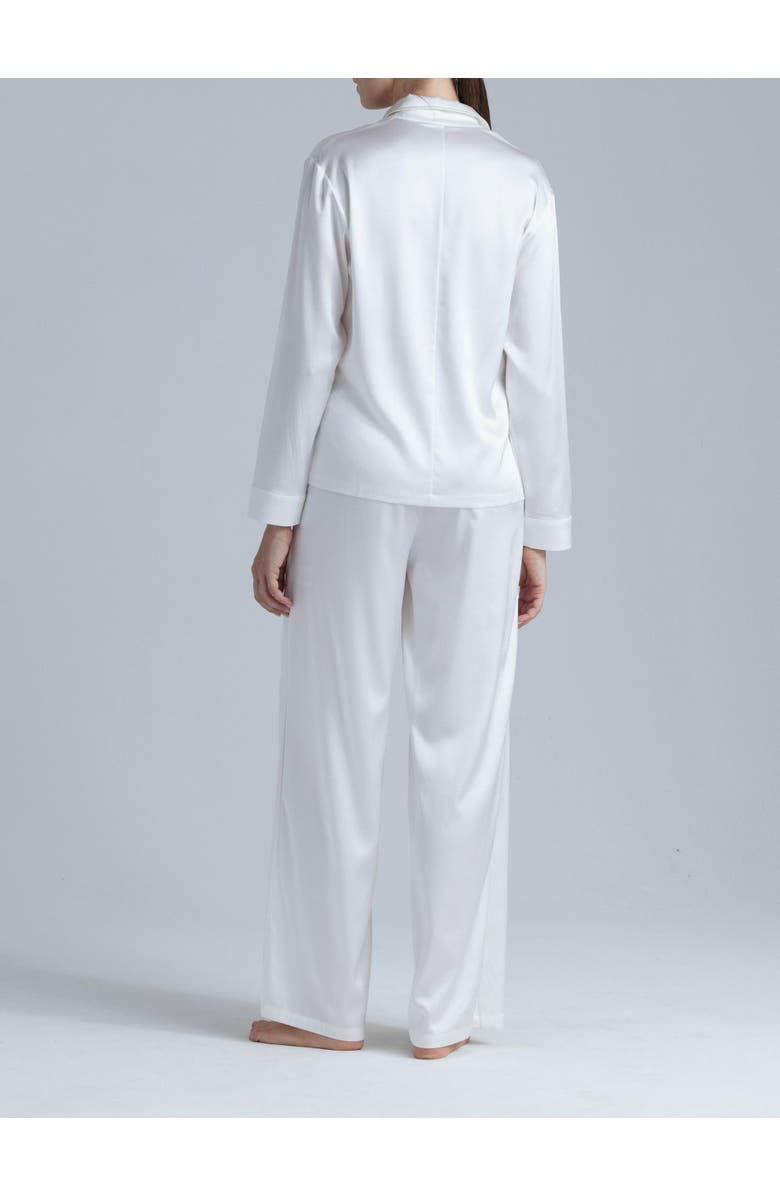 Alas Silk Pajama Pants, Alternate, color, Milk White
