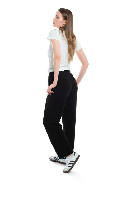 Wilt Clothing Relaxed Pant With Elastic Waist In Black