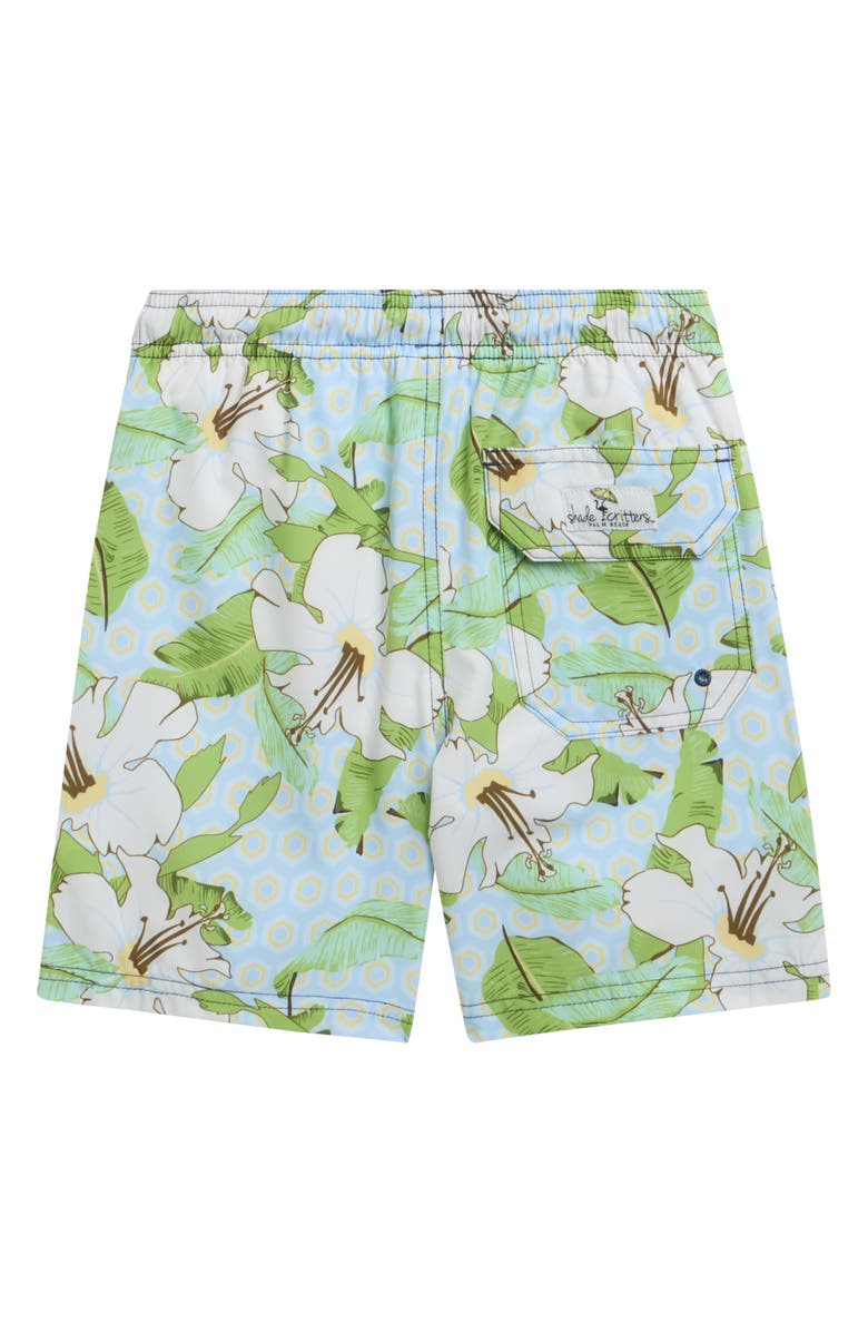 Shade Critters Kids' Hibiscus Swim Trunks, Alternate, color, Mint