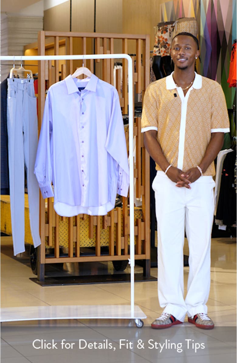 Regular Fit Microprint Dress Shirt, sales video thumbnail