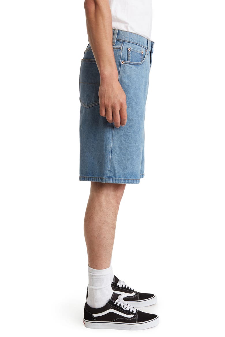 Check-5 Baggy Denim Shorts, Alternate, color, STONEWASH BLUE