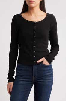 Scoop Neck Cotton Cardigan