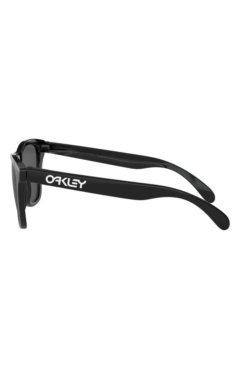 Oakley 55mm Polarized Rectangular Sunglasses, Alternate, color, Black/ Black