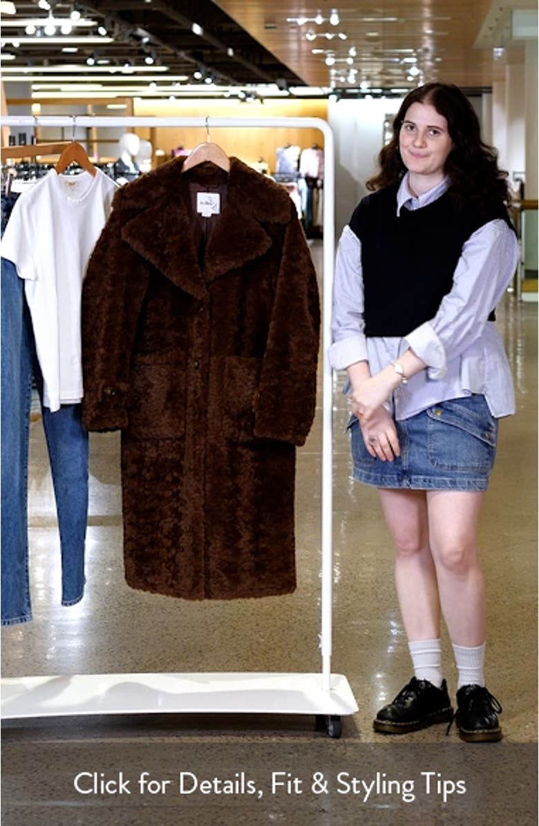 Longline Faux Fur Coat, sales video thumbnail