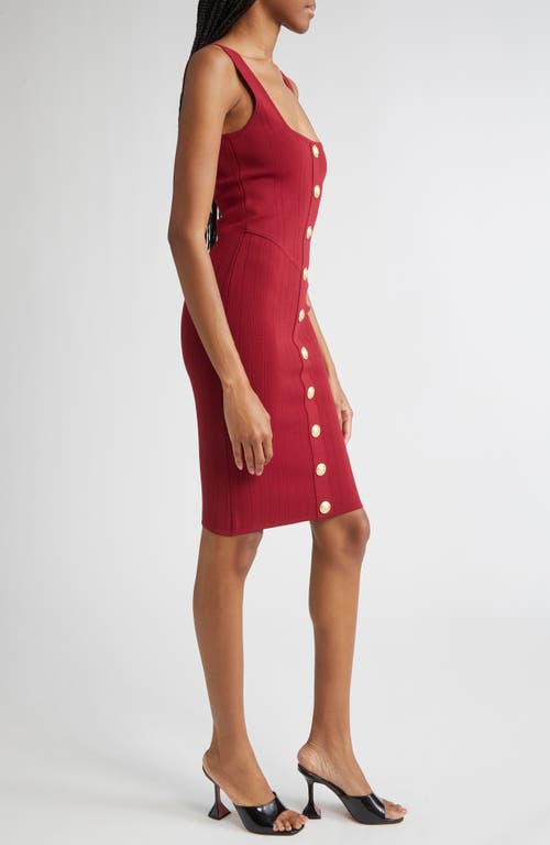 L'agence Soleil Body-con Knit Dress In Brown