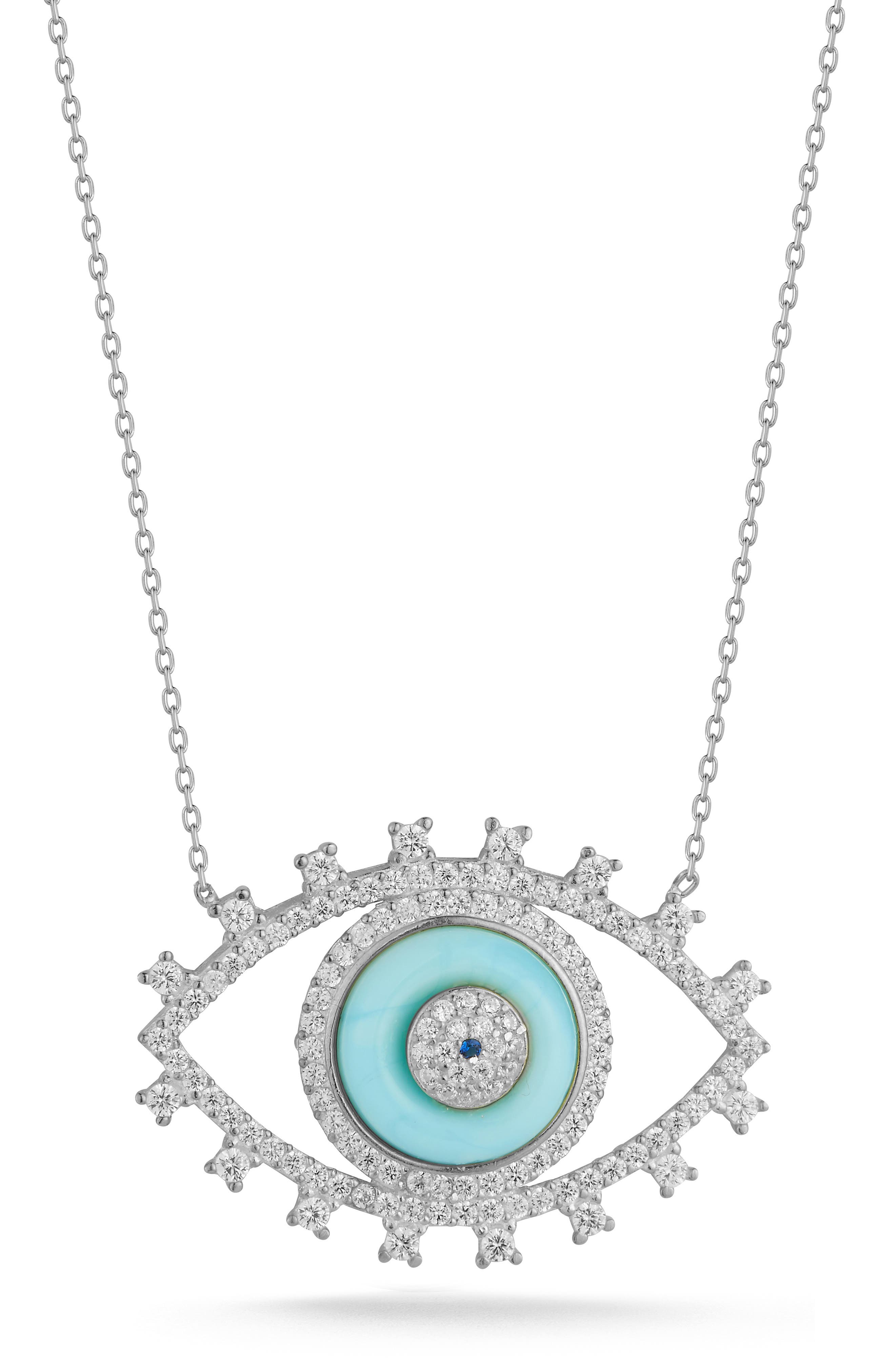 SPHERA MILANO Evil Eye Pendant Necklace