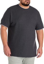 Harbor Bay by DXL Big & Tall Piqué Crewneck T-Shirt