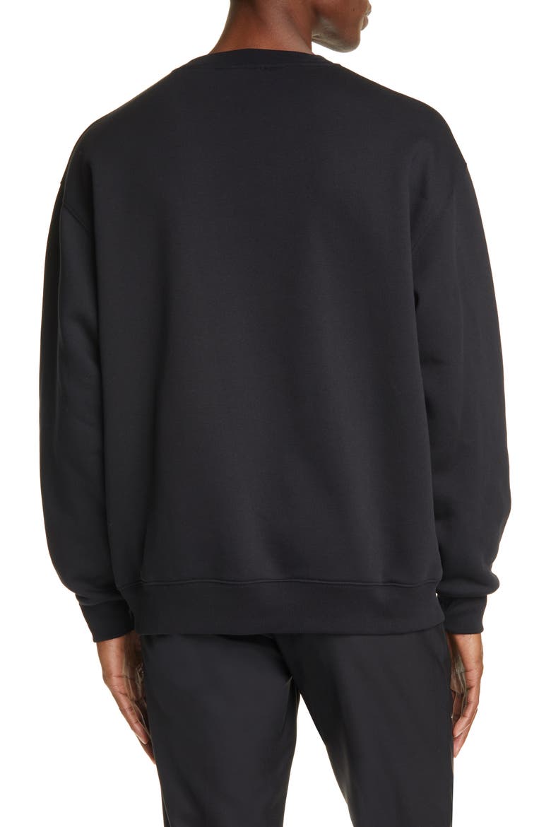 Forba Face Patch Crewneck Sweater, Alternate, color, BLACK