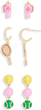 BaubleBar Set of 3 Pairs Match Point Earrings