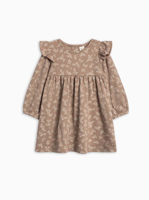 Colored Organics Kids' Organic Cotton Mika Armhole Ruffle Long Sleeve Dress In Nude