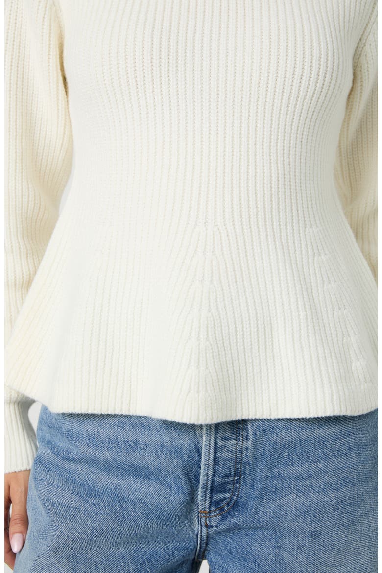 Peplum Sweater, Alternate, color, CLASSIC CREAM