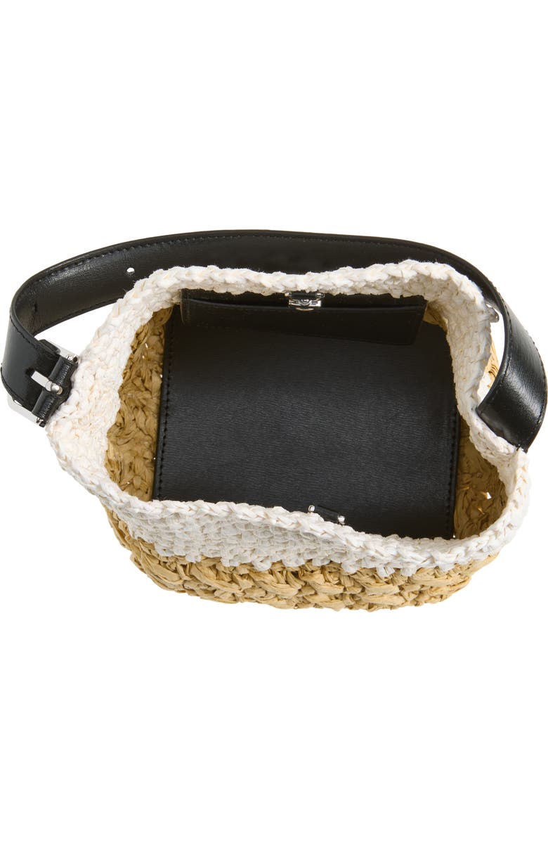 TOTEME Small Belted Paper Straw Tote, Alternate, color, Ecru/ Vanilla
