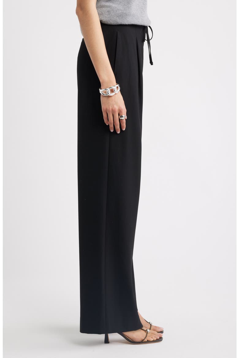 Drawstring Wide Leg Pants, Alternate, color, BLACK