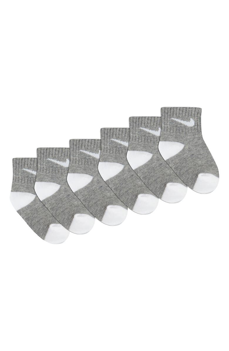 Nike 6-Pack Swoosh Ankle Socks, Alternate, color, Dark Grey Heather
