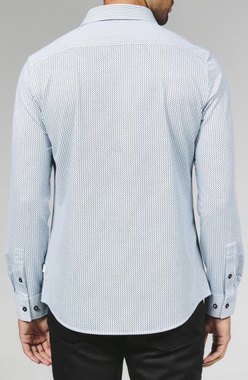 Solid Stretch Button-Up Shirt