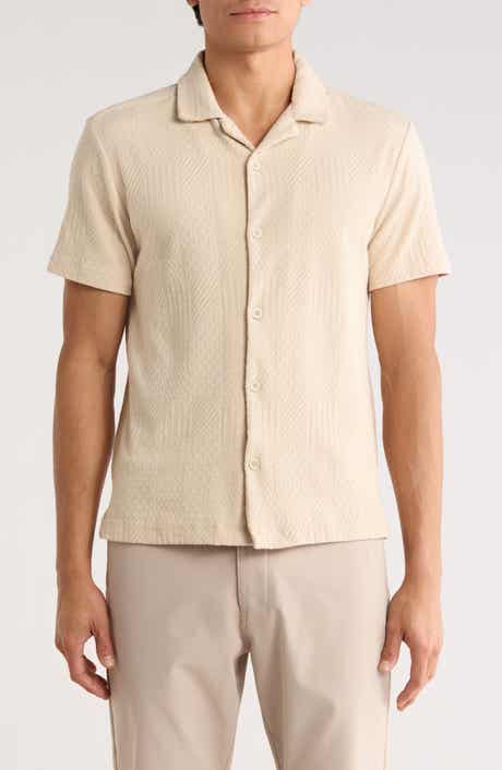 Cactus Man Relaxed Fit Textured Camp Shirt