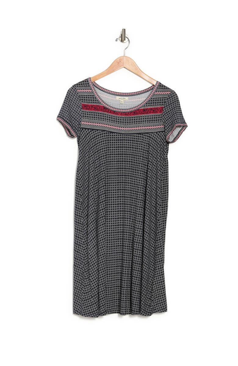 MAX STUDIO Short Sleeve Shift Dress, Alternate, color, 