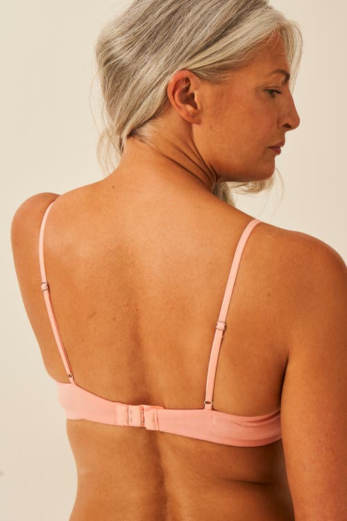 Stripe & Stare Zig Zag Lace Padded Demi Bra & Original Knicker Set In Pink