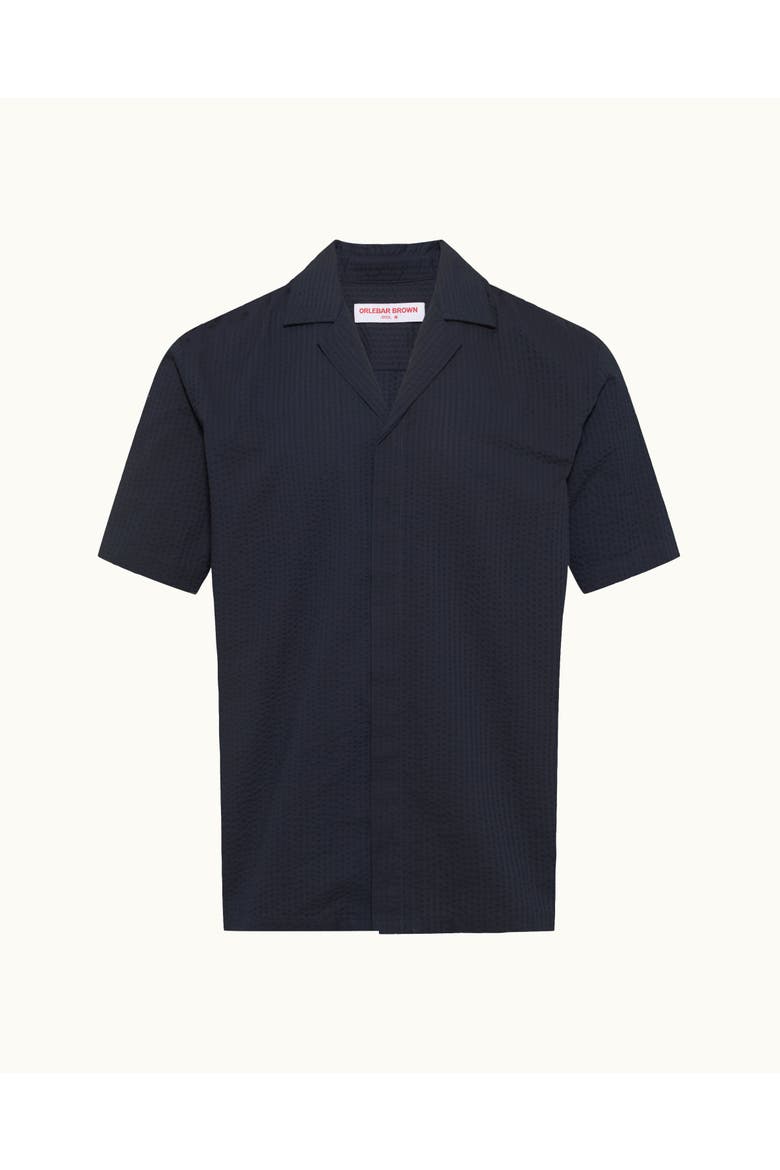 Maitan Seersucker Relaxed-Fit Shirt, Alternate, color, Night Iris