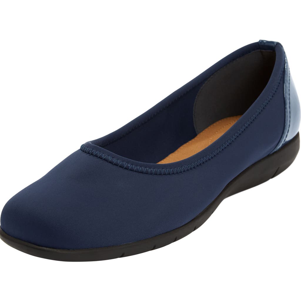 Comfortview The Lyra Slip On Flat In Blue