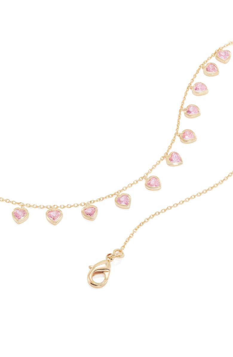 Dean Davidson Cherie Heart Charm Necklace, Alternate, color, Pink