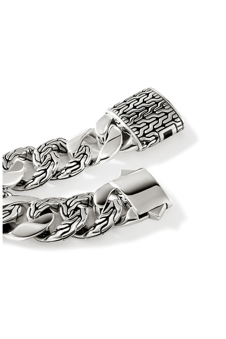 Curb Bracelet, 14mm, Alternate, color, SILVER