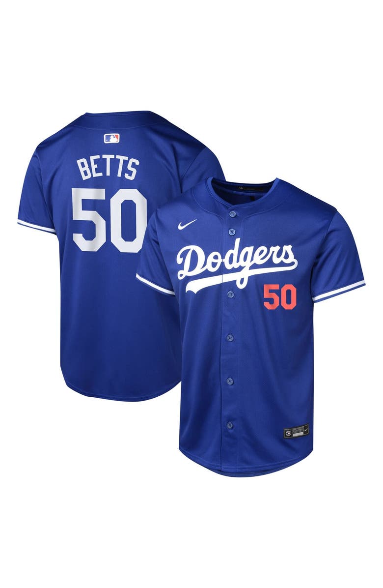 Nike Youth Nike Mookie Betts Royal Los Angeles Dodgers Alternate Limited Player Jersey, Main, color,