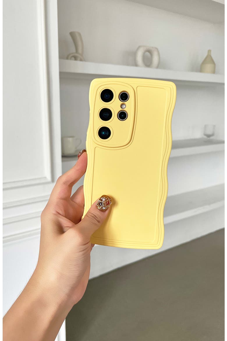 Yellow Wavy S24 Ultra Phone Case, Alternate, color, YELLOW