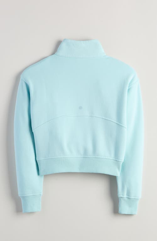 Zella Girl Kids' Cloud Fleece Half Zip Sweatshirt In Blue
