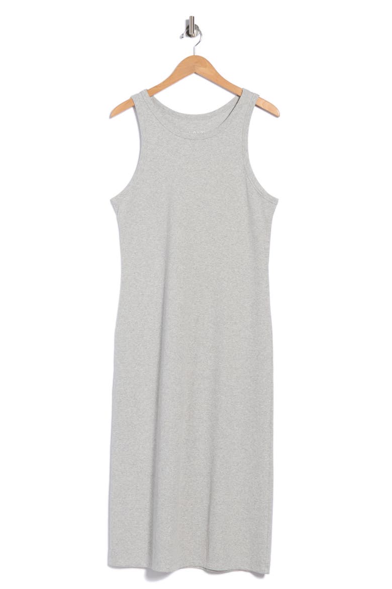 Ribbed Tank Dress, Main, color, HEATHER GREY