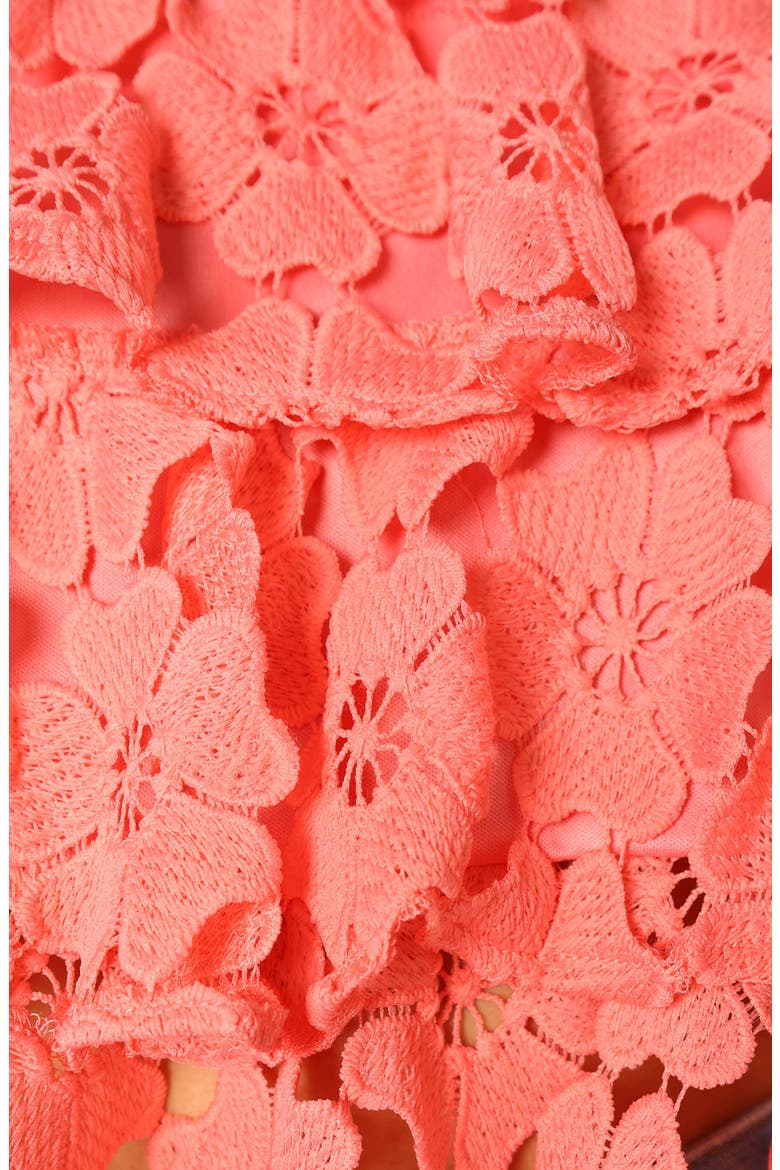 Neva Floral Lace Tiered Tank, Alternate, color, WATERMELON
