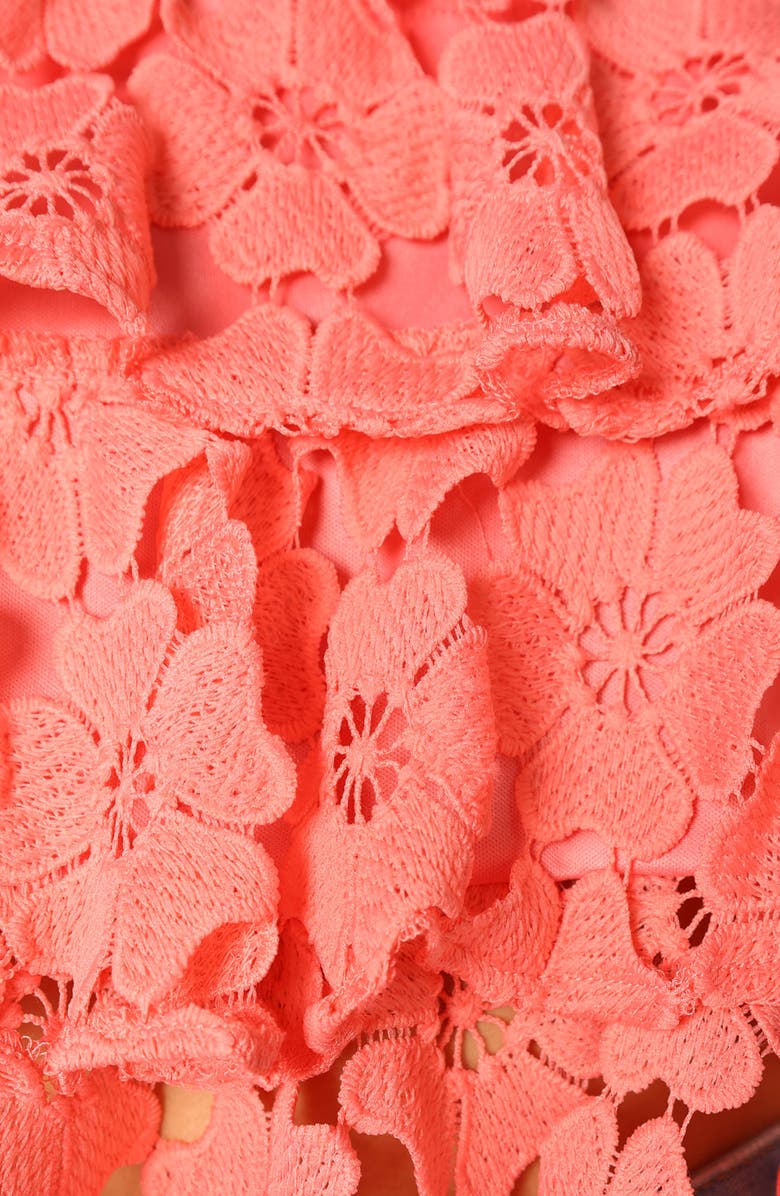 Petal & Pup Neva Floral Lace Tiered Tank, Alternate, color, Watermelon