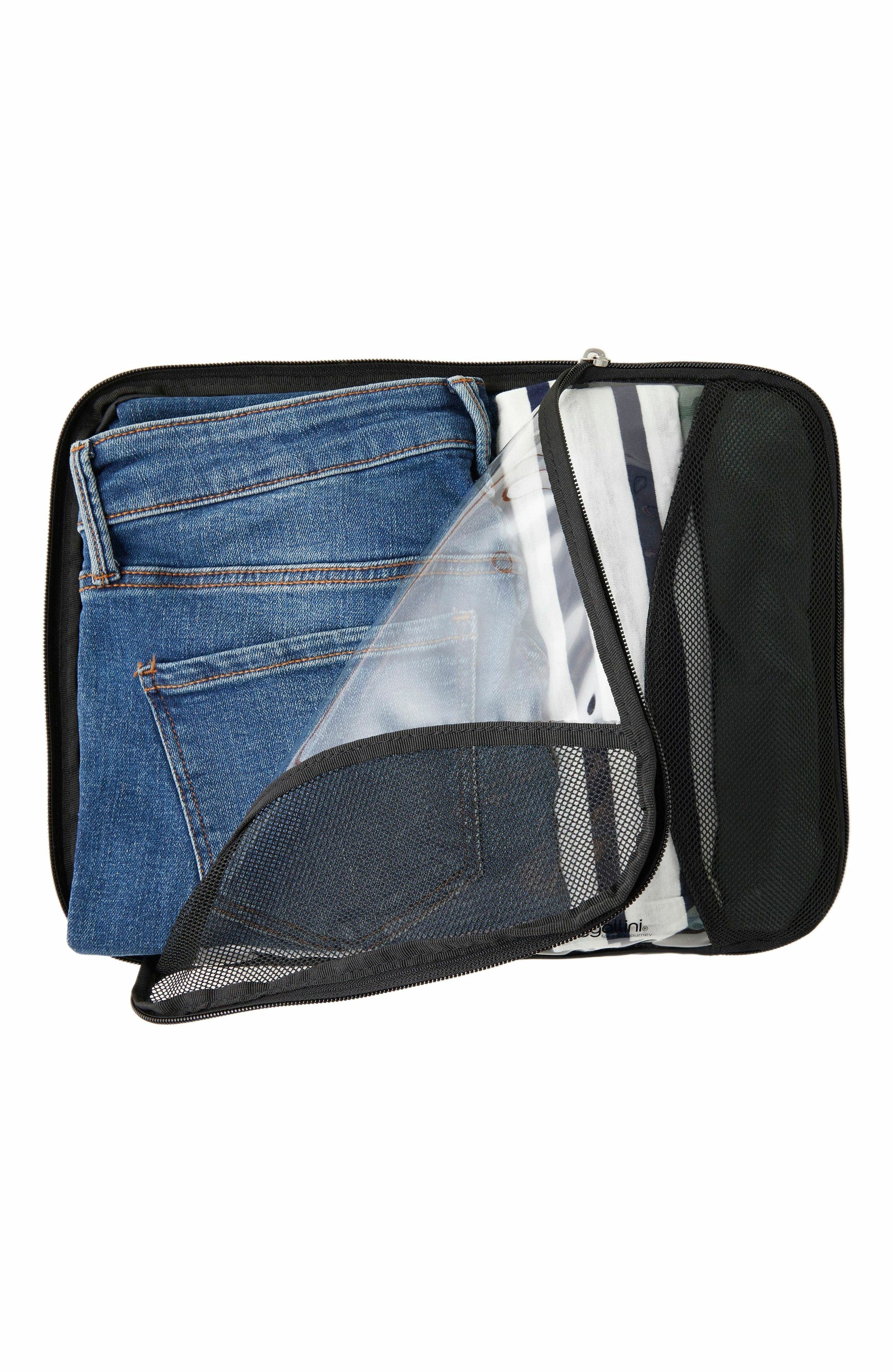 BAGGALLINI 2 Medium / 1 Large Compression Packing Cubes Travel Set, Alternate, color, Black