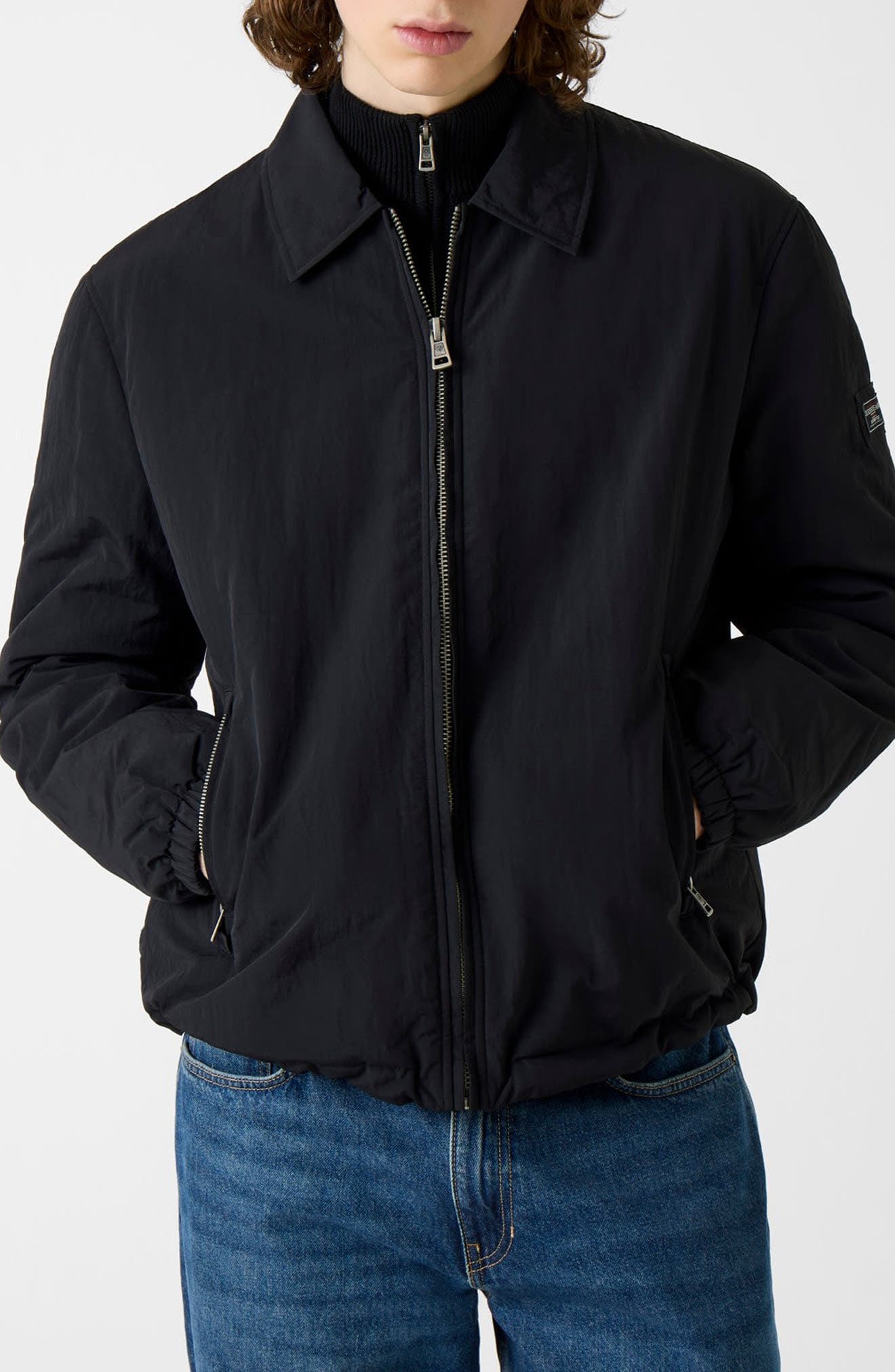 Nylon Padded Bomber Jacket