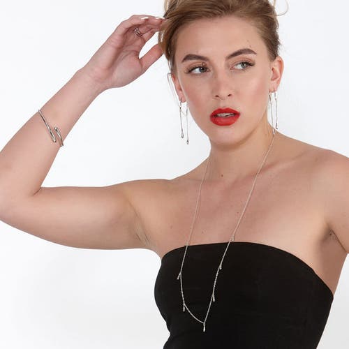 Shop Lucy Quartermaine Cross Open Drop Bangle