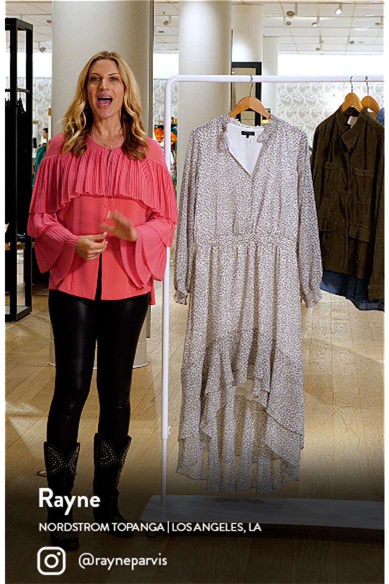 Serene Animal Print Long Sleeve High/Low Dress video
