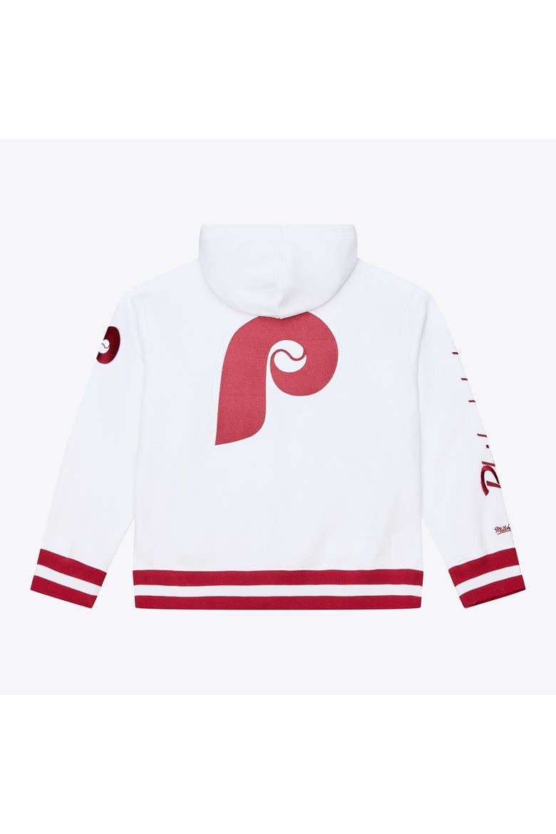 Men's Mitchell & Ness  White Philadelphia Phillies Cooperstown Collection Fleece Hoodie, Alternate, color, White