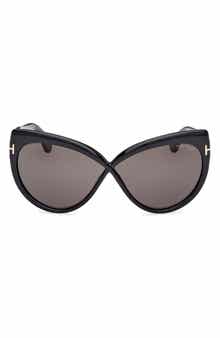 TOM FORD 65mm Butterfly Sunglasses