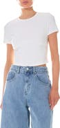 Grey Lab Crop Bustier T-Shirt
