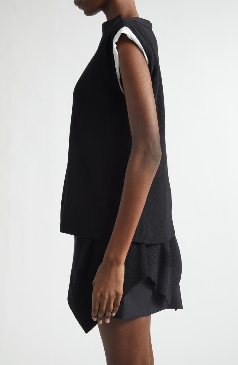 Sacai Suiting X Knit Dress, Alternate, color, Black