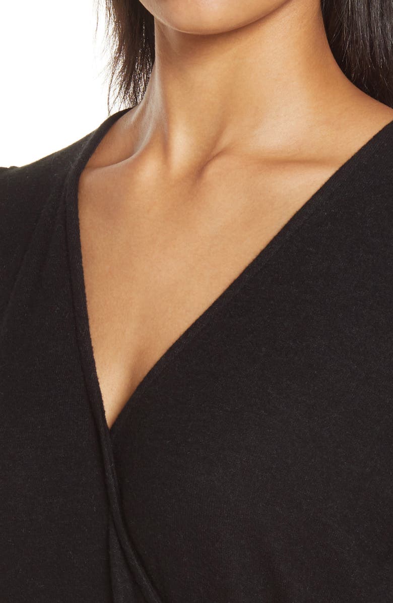 GIBSONLOOK Surplice Blouson Sleeve Wrap Top, Alternate, color,