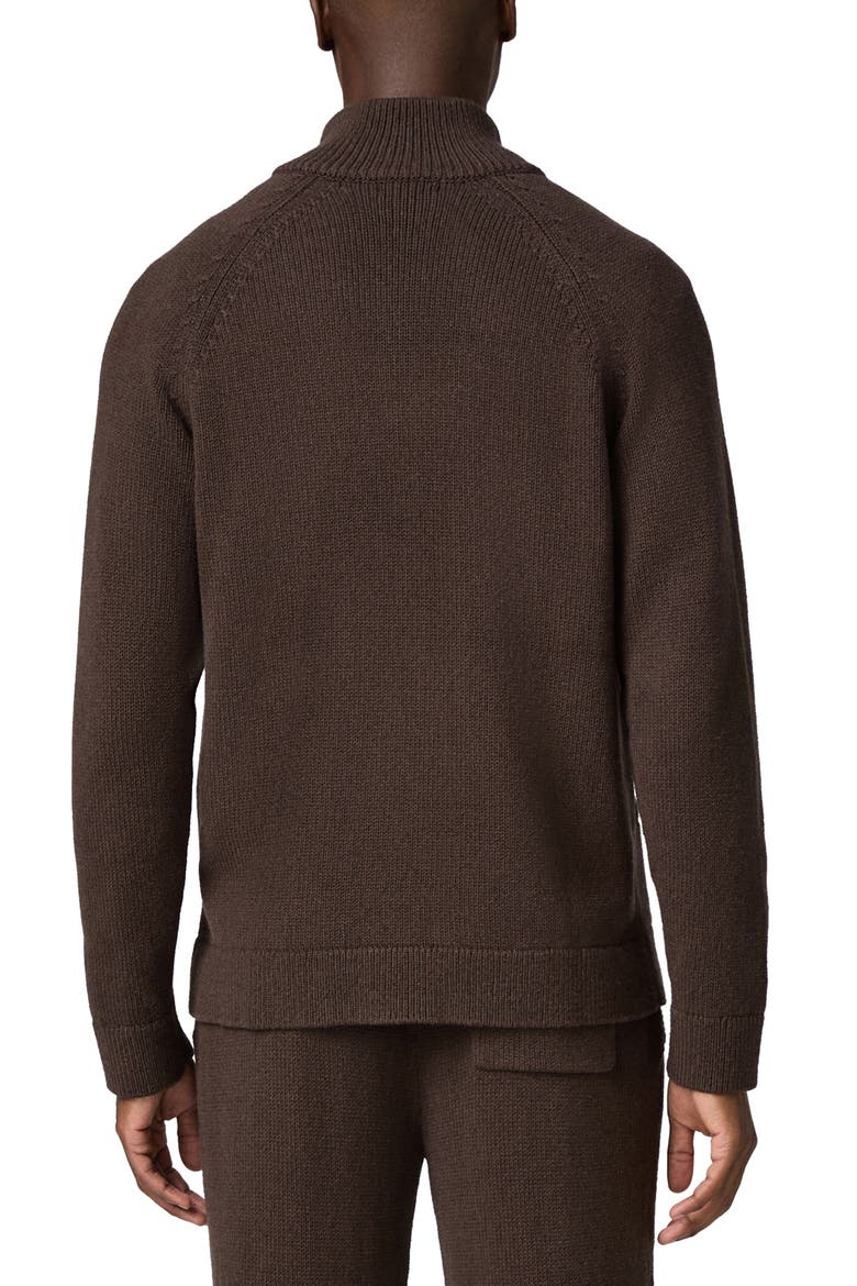 Falberg Zip-Up Cardigan, Alternate, color, BRAZIL NUT