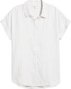 beachlunchlounge Kenzie Stripe Short Sleeve Button-Up Shirt