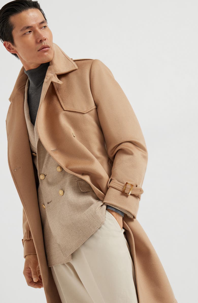 Brunello Cucinelli Trench coat, Alternate, color, Beige